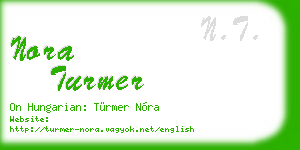 nora turmer business card