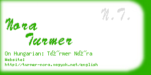 nora turmer business card